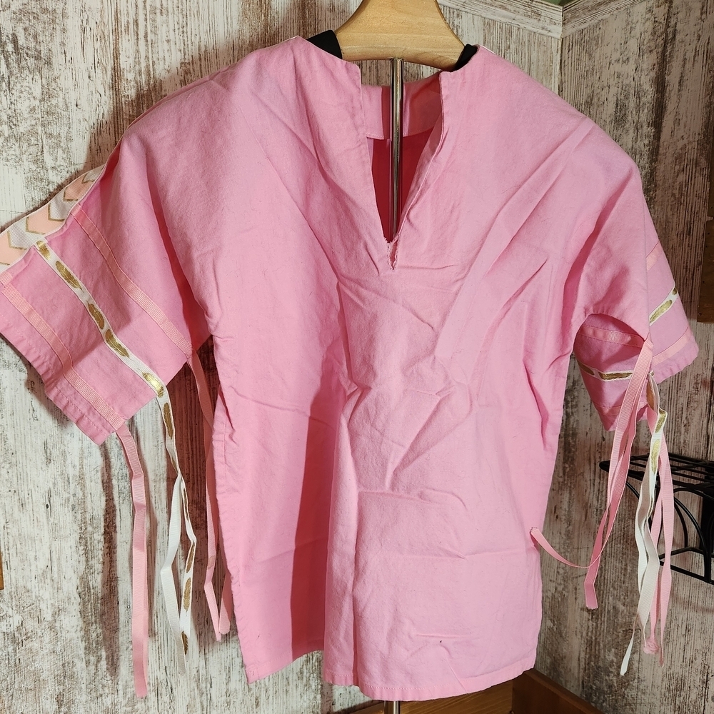 Pink Kids Shirt with Ribbon Accents